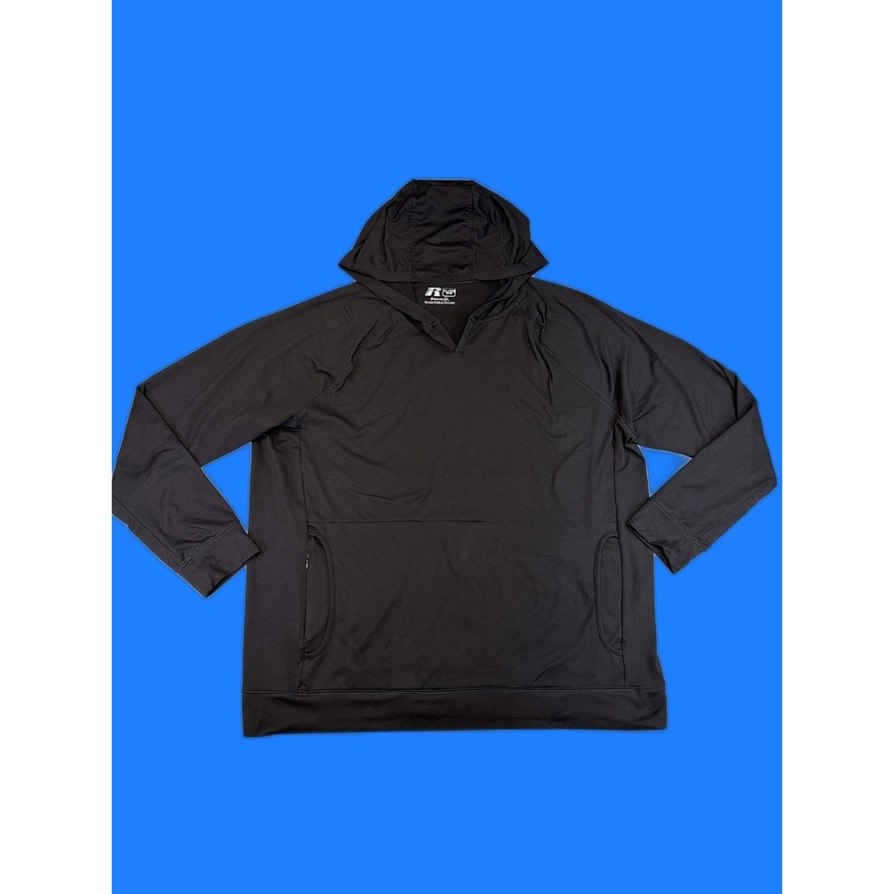 Russell Athletic Hoodie XL/G (46 48) XL Black Polyester Regular Fit Long Sleeve